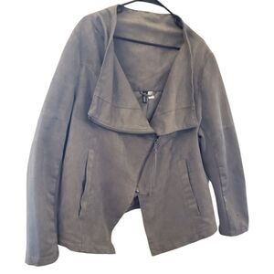 Divided Women's Gray Leather Jacket